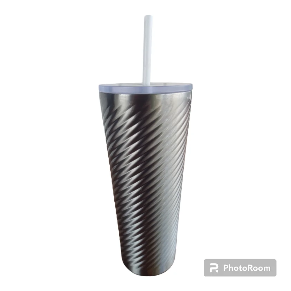 Starbucks Stainless Steel Venti Silver Tumbler 24oz NEW